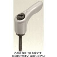 エスコ M5 雌ねじミニクランプレバー(シルバー) EA948CC-203 1セット(10個)（直送品）