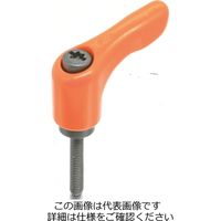 エスコ M4 雌ねじミニクランプレバー(オレンジ) EA948CC-222 1セット(10個)（直送品）