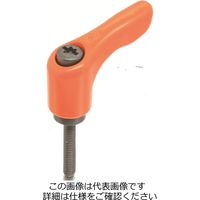エスコ M5 雌ねじミニクランプレバー(オレンジ) EA948CC-223 1セット(10個)（直送品）