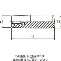 エスコ M16 雌ねじグリップ EA948BY-115 1セット(10個)（直送品）