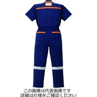 山田辰 寛斎ユニフォーム反射型夏半袖ツヅキ服 ネイビーブルー 4L 12-KM-259-NB-4L 1枚（直送品）