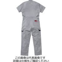 山田辰 ストライプ調夏半袖ツヅキ服 グレー 5L 1-8701-G1-5L 1枚（直送品）