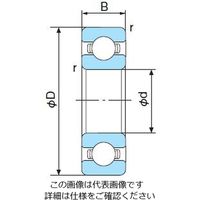不二越 ベアリング 深溝玉軸受 両非接触シール形 6303ー2NKC3 1セット(10個)（直送品）