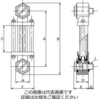 協和 金属製オイルゲージ KLM型スタンダードタイプ (本体小型) KLMー120MーM10 1個（直送品）