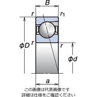 日本精工 高精度アンギュラ玉軸受(万能組合せ・単体タイプ) 7005A5TSULP4 1個（直送品）