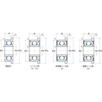 日本精工 フランジ付き小径玉軸受(単列深溝玉軸受) F604ZZ 1セット(10個)（直送品）
