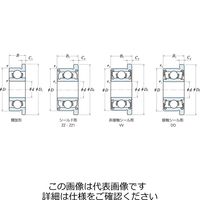 日本精工 フランジ付き小径玉軸受(単列深溝玉軸受) F696ZZ 1セット(15個)（直送品）