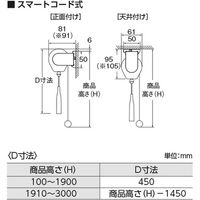 ニチベイ スマートコード式 ロールスクリーン ポポラII PRSI-O 右操作 防炎認定品 910×2450mm ホワイト 1台（直送品）