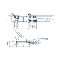 ナベヤ（NABEYA） 強力トグルフッククランプ341-L 341-5-L 1個（直送品）