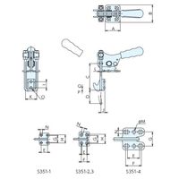 ナベヤ（NABEYA） トグルフッククランプS351 S351-4 1個（直送品）