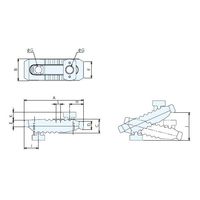 ナベヤ クロコダイルクランプ 6312Vー4 1個（直送品）