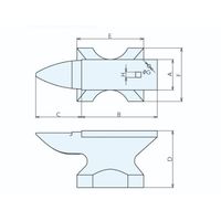 ナベヤ 鋳鉄製アンビル 100 1個（直送品）