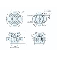 ナベヤ（NABEYA） マイクロバイス付ツーリングブロック TBMCZ40L30PRG22 1個（直送品）