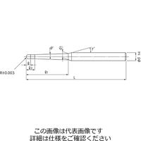 CBNスーパースパイラルロングテーパーネックボールエンドミル SSPBTN220R0.75×2°×15 01-00507-07551（直送品）