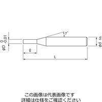 日進工具 アルミ専用エンドミル 3枚刃3倍刃長タイプ AL3D-345φ6 01-00639-00600 1本（直送品）