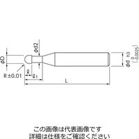 日進工具 硬脆材加工用ボールエンドミル DCMBR0.3×1.5 05-00500-00301 1本（直送品）