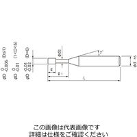 日進工具 銅電極加工用ロングネックエンドミル DHR237φ1×6 07-00100-10060 1本（直送品）