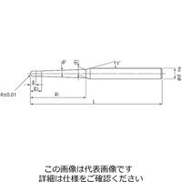 無限コーティングプレミアム ロングテーパーネック2枚刃ボールエンドミル MRBTNH230R0.5×1°30’×30（直送品）