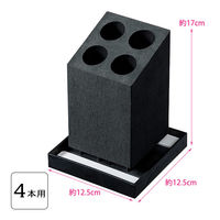 karari（カラリ） 珪藻土 アンブレラスタンド 4本用斜め ブラック 傘立て 1個 アネスティカンパニー