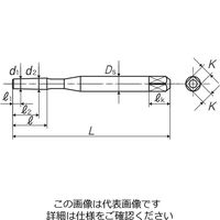 彌満和製作所 ロールタップ用下穴チェックピン テーパタイプ CPR-T B M5X0.5 1セット(2本)（直送品）