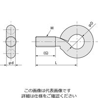 岩田製作所 塗装治具 アイボルト MS04ーP 1セット(100個:10個×10個)（直送品）