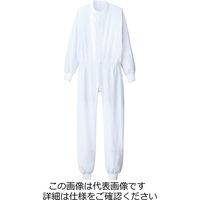 ミドリ安全 ベルデクセル 男女共用 ツナギ型白衣 VEHS2111W 超薄 ホワイト S 3118191203 1点（直送品）