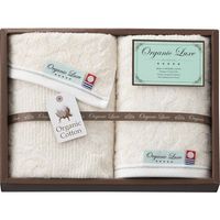 【ギフト包装】 オーガニックコットン使用今治産　フェイス・ウォッシュタオルセット 21-7536-019 1個（直送品）