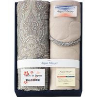 【ギフト包装】 アクアミュー 旭化成せんい わた使用敷パット＆肌掛けふとん 21-7593-047 1個（直送品）