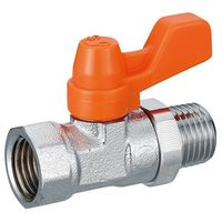 エスコ Rc1/4”xR 1/4” ミニボールバルブ(メッキ付) EA425AG-52 1セット(10個)（直送品）