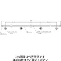 杉田エース フレックス手すり 集成材 34型 セット品 3000 453735 1個（直送品）