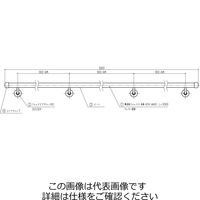 杉田エース フレックス手すり 集成材 40型 セット品 3000 453738 1個（直送品）