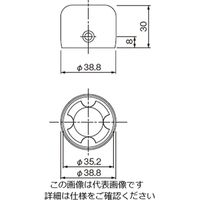 杉田エース セフティレール 木目調35 エンドキャップ 455872 1セット(6個)（直送品）