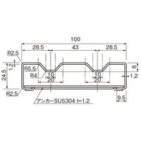 杉田エース リードレール100ーW3640 100-W3640 1個（直送品）