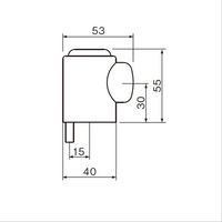 シロクマ RBー10ドーム戸当り金(磨きクリア)55 RB-10 1個（直送品）