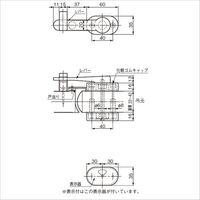 杉田エース 回転ラッチ1101SM(表示付)内開き用 127780 1個（直送品）