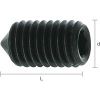 トラスコ中山 TRUSCO 六角穴付止めねじ とがり先 黒染め M5×12 45本入 B127-0512 1パック(45本)（直送品）