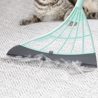 超軽量万能スーパーほうき　スリージャルビ 猫ほうき　伸縮柄　ピンク 225749561 1本 藤栄（直送品）