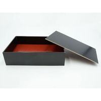 パックスタイル 黒内朱 貼箱1合 60セット(10×6) 654708 1ケース(60枚入(10枚×6袋))（直送品）