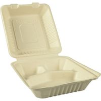 パックスタイル BB竹バガスランチトレー 200ー220ー3 ラミ 654679 1セット(200枚:50枚×4袋)