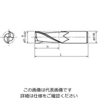 ダイジェット工業 アルミ加工用ソリッドエンドミル OCAS2ーS形 OCAS2ー059S 1個（直送品）