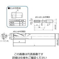 ダイジェット工業 アルミ加工用ソリッドエンドミル(ロングシャンク) ALーSEES3ーLS形 ALーSEES3030ーLS 1個（直送品）