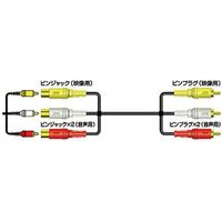 JVCケンウッド 延長AVピンプラグコード VX-803G 3m　1パック（直送品）