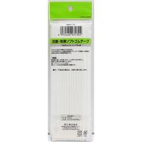 KAWAGUCHI 抗菌・防臭 ソフトゴムテープ ゴム通し付 4コール 3mm×15m巻 白 93-130 1セット(3個)
