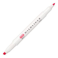 ゼブラ マイルドライナー 水性ラインマーカー 細/太 マイルドコーラルピンク WKT7-MCOP 1セット(10本)