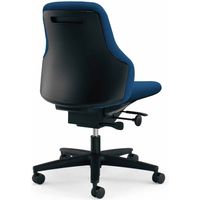 【組立設置込】コクヨ Gufo オフィスチェア ローバック 肘なし ポリ巻キャスター ブラック×プルシアンブルー 1脚（直送品）