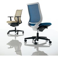【組立設置込】コクヨ Mitra オフィスチェア 布張 スタンダードバック T型肘 ランバーサポート無 WH×タンジェリン 1脚（直送品）