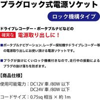 エーモン プラグロック式電源ソケット 7641 1個（直送品）