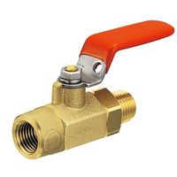 エスコ Rc1/8”x R1/8” ミニボールバルブ EA425AG-91 1セット(10個)（直送品）