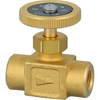 エスコ Rc1/8” ニードルバルブ(黄銅ハンドル) EA426CC-11 1セット(10個)（直送品）