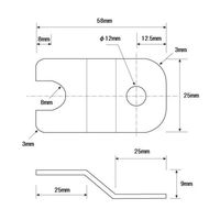 エスコ M10 アジャストボルト固定金具(三価ホワイト) EA949GV-10B 1セット(20個)（直送品）